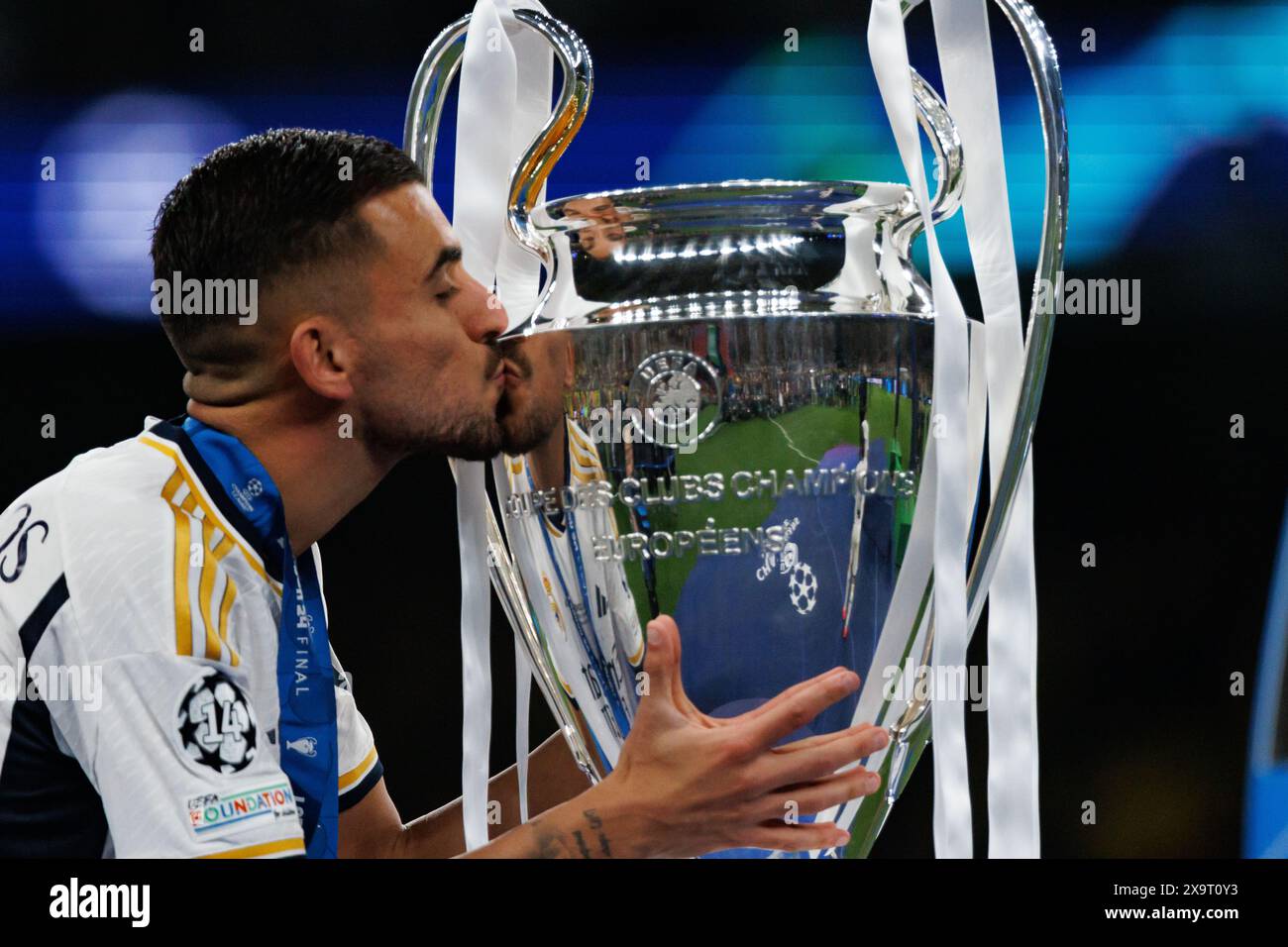 Dani Ceballos lors de la finale de la Ligue des Champions 2024 entre le Borussia Dortmund et le Real Madrid (Maciej Rogowski) Banque D'Images