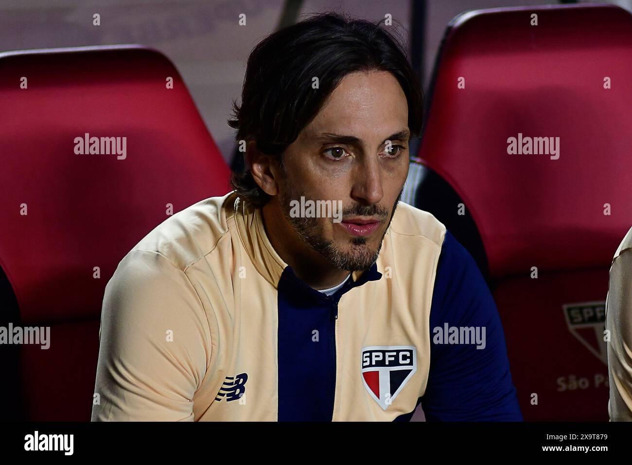 São Paulo (SP), 02/06/2024 - Soccer/São PAULO-CRUZEIRO - Luis Zubeldía de São Paulo - match entre São Paulo x Cruzeiro, valable pour la septième manche du Championnat brésilien, tenue au stade MorumBis, à São Paulo, dans l'après-midi de ce dimanche 02. (Photo : Eduardo Carmim/Alamy Live News) Banque D'Images