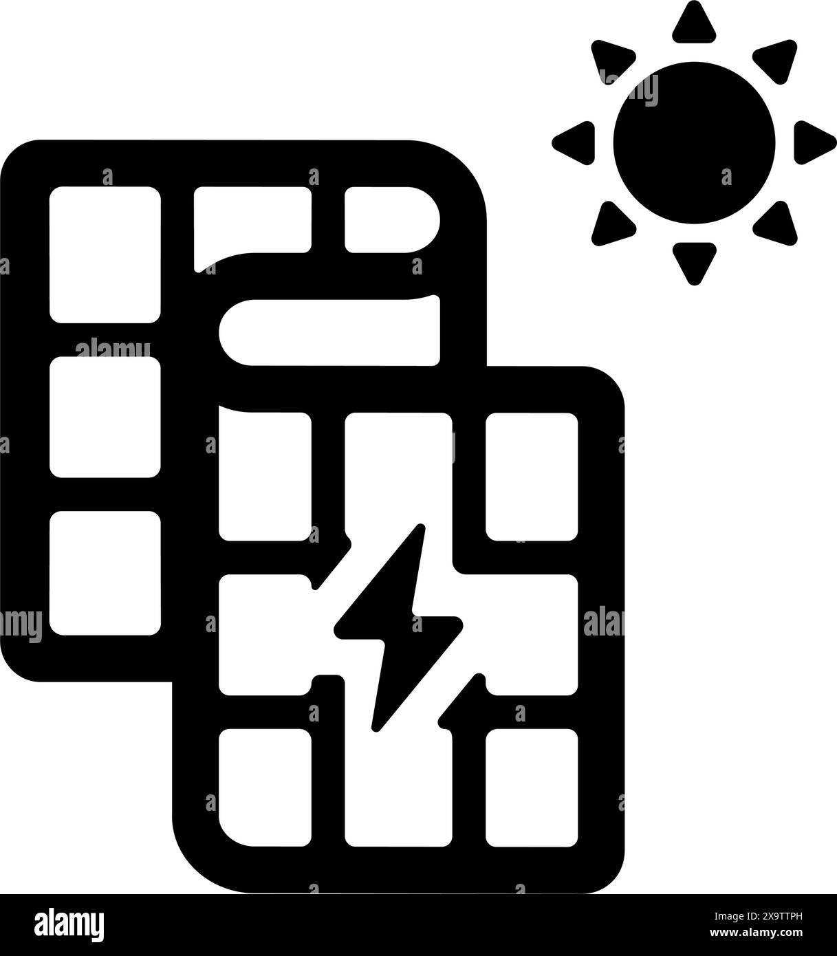 Illustration d'icône vectorielle de cellules solaires de perovskite Illustration de Vecteur