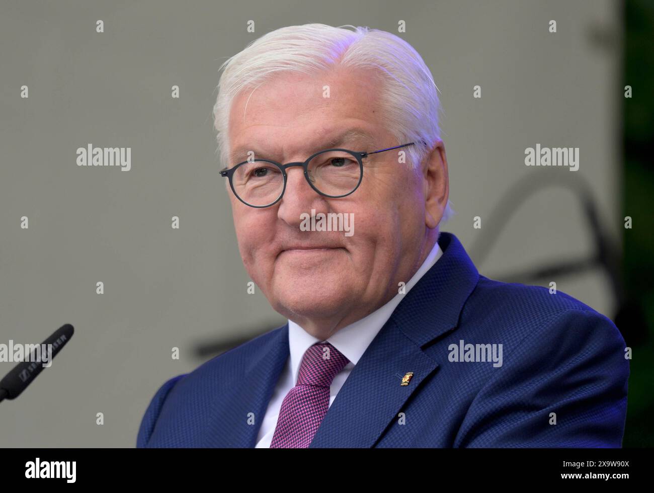 Bundespraesident Frank-Walter STEINMEIER haelt eine Rede beim Fest zum 75. Geburtstag des Grundgesetzes in der Villa Hammerschmidt in Bonn , 25.05.2024 Frank-Walter STEINMEIER , Président de l'Allemagne , 25.05.2024 *** le Président allemand Frank Walter STEINMEIER prononce un discours à l'occasion de la célébration du 75ème anniversaire de la Loi fondamentale à la Villa Hammerschmidt à Bonn , 25 05 2024 Frank Walter STEINMEIER , Président de l'Allemagne , 25 05 2024 Banque D'Images
