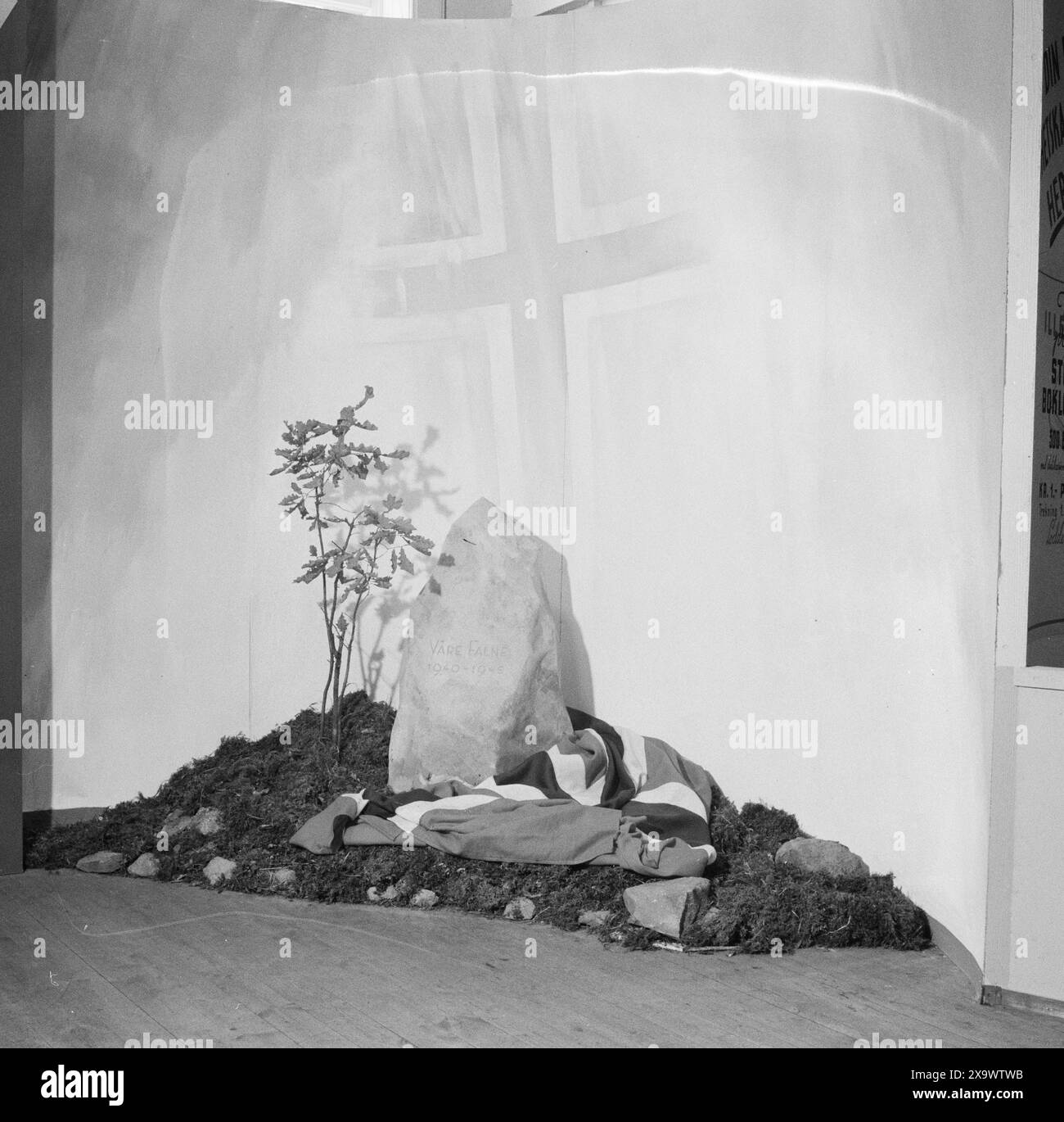 Réel 11- 1945 : la Norvège «illégale» se révèle. Exposition de presse illégale. Photo : Leif Ørnelund / Aktuell / NTB ***photo non traitée *** Banque D'Images