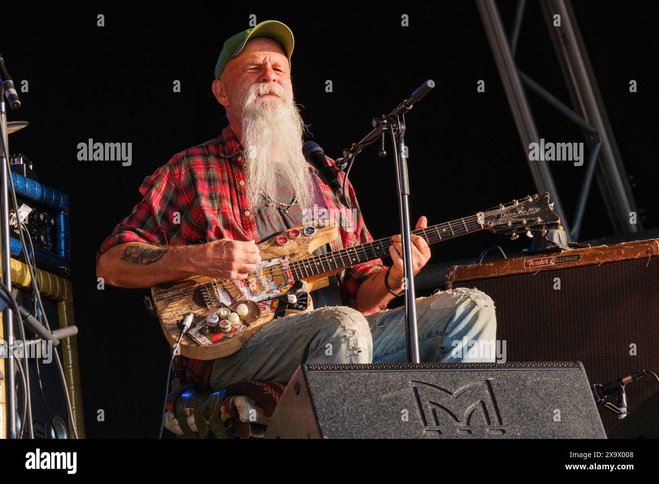 Seasick Steve se produit au Wychwood Festival, Cheltenham, Royaume-Uni. 2 juin 2024 Banque D'Images