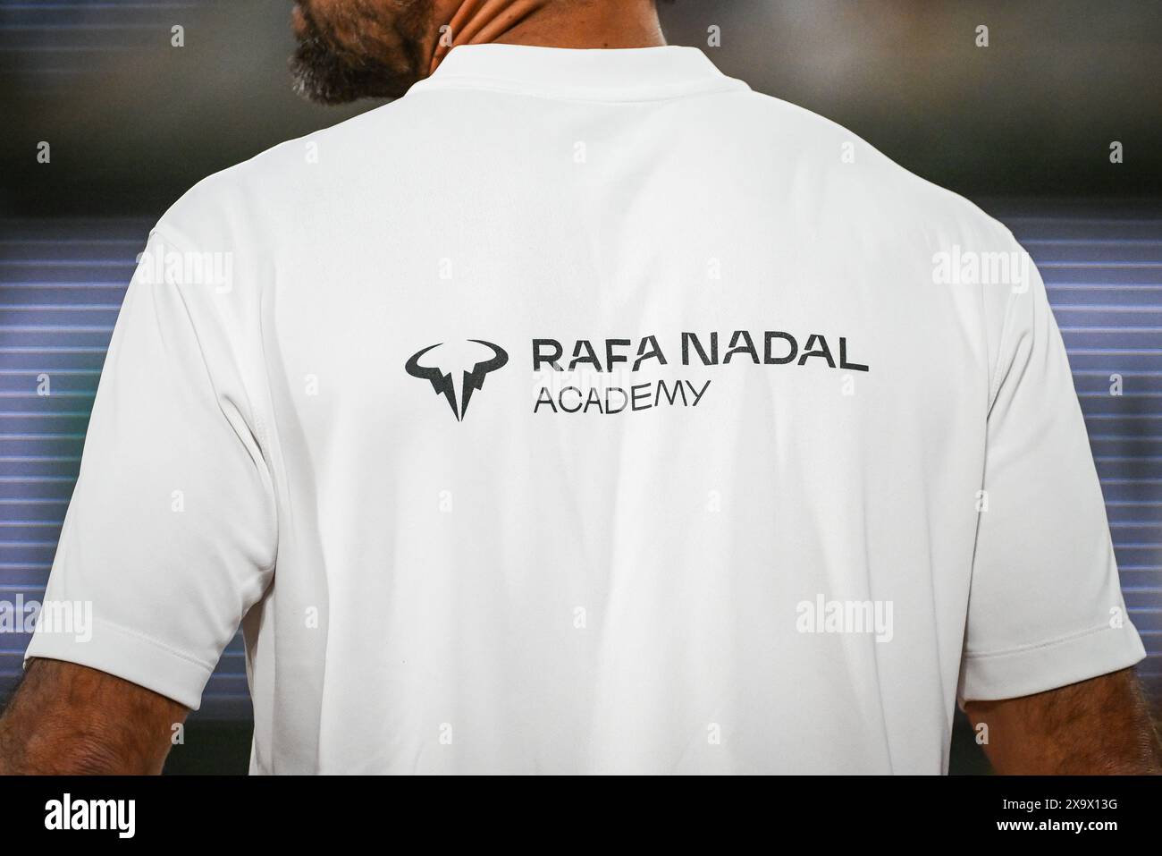 Paris, France. 20 mai 2024. Illustration d'un t-shirt Rafa Nadal Academy lors d'une séance d'entraînement du tournoi de tennis Roland-Garros 2024, ATP et WTA Grand Chelem le 20 mai 2024 au stade Roland-Garros à Paris - photo Matthieu Mirville/DPPI crédit : DPPI Media/Alamy Live News Banque D'Images