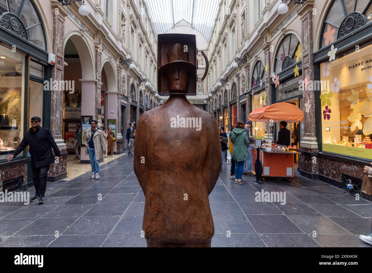 Les Galeries Royales Saint-Hubert à Bruxelles, la capitale belge Banque D'Images