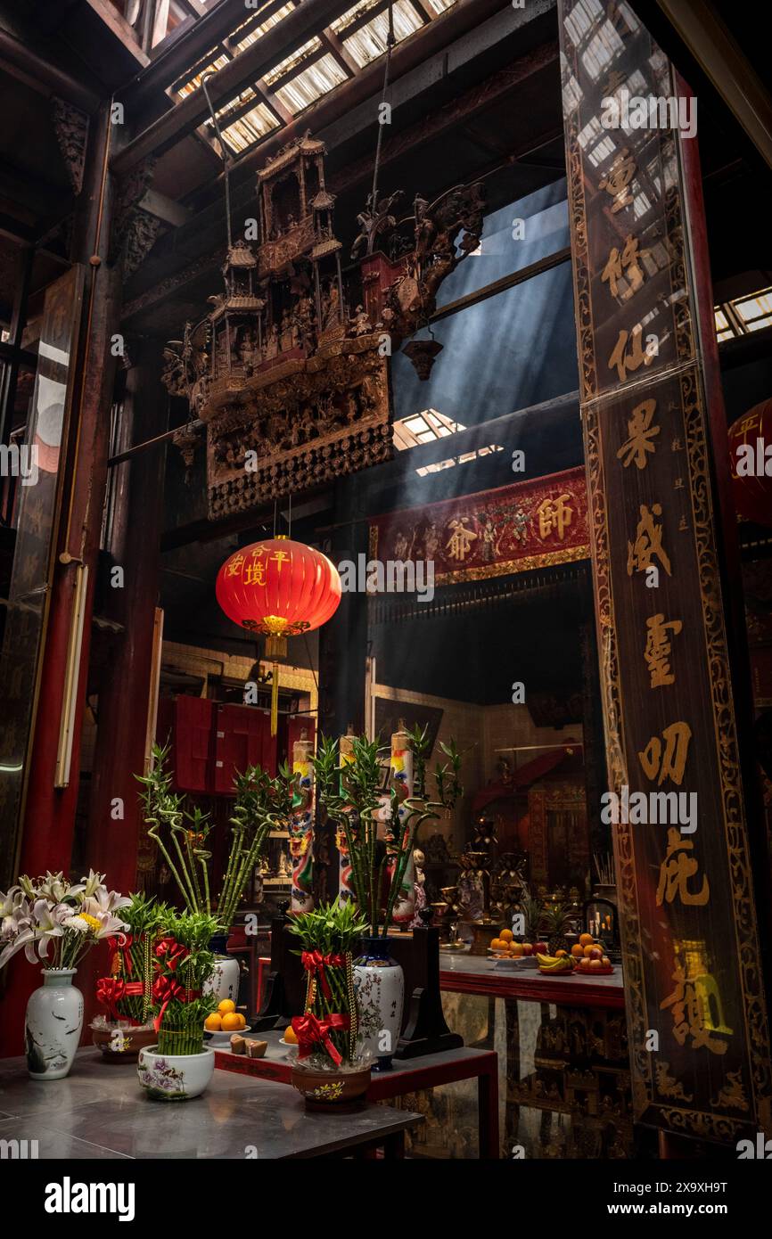 Temple du serpent à Penang en Malaisie. Banque D'Images