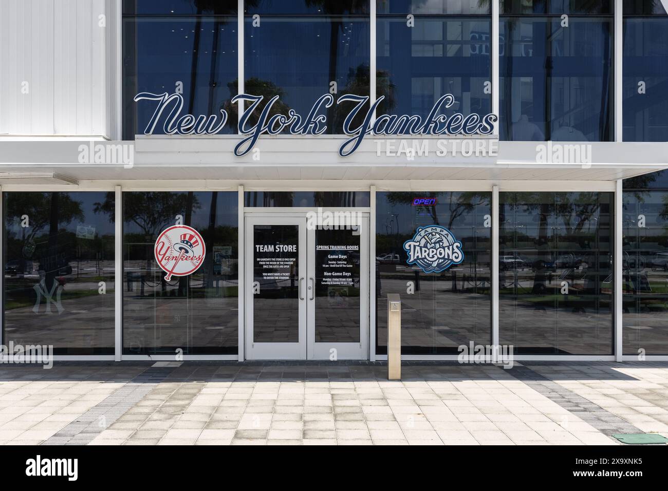 George M. Steinbrenner Field est le centre d'entraînement des Yankees de New York MLB et de l'équipe affilite des Yankees, Tampa Tarpons. Banque D'Images