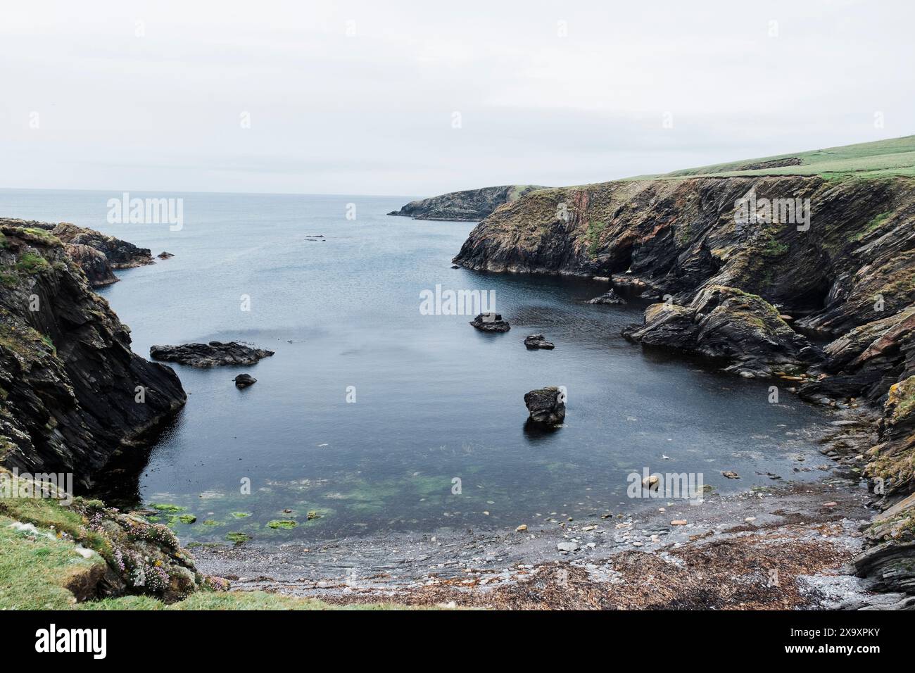 Une vue de l'île St Ninian. Banque D'Images