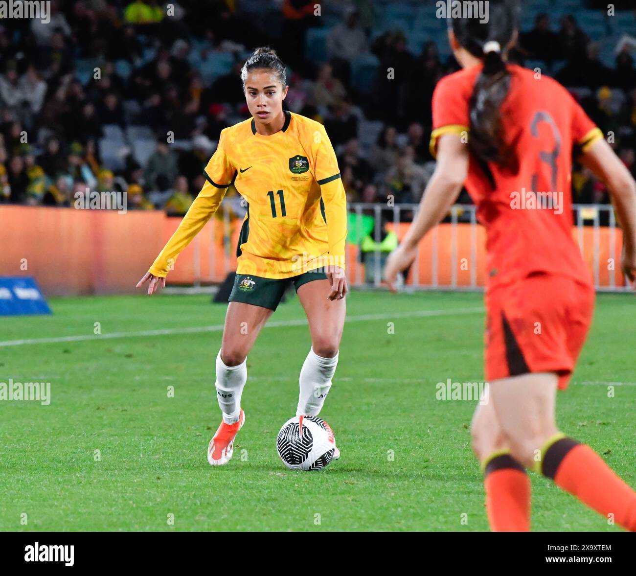 Sydney, Australie. 3 juin 2024, Mary Fowler lors de la série d'adieu "Til It's Done", Australie v Chine PR. Crédit : Kleber Osorio/Alamy Live News Banque D'Images