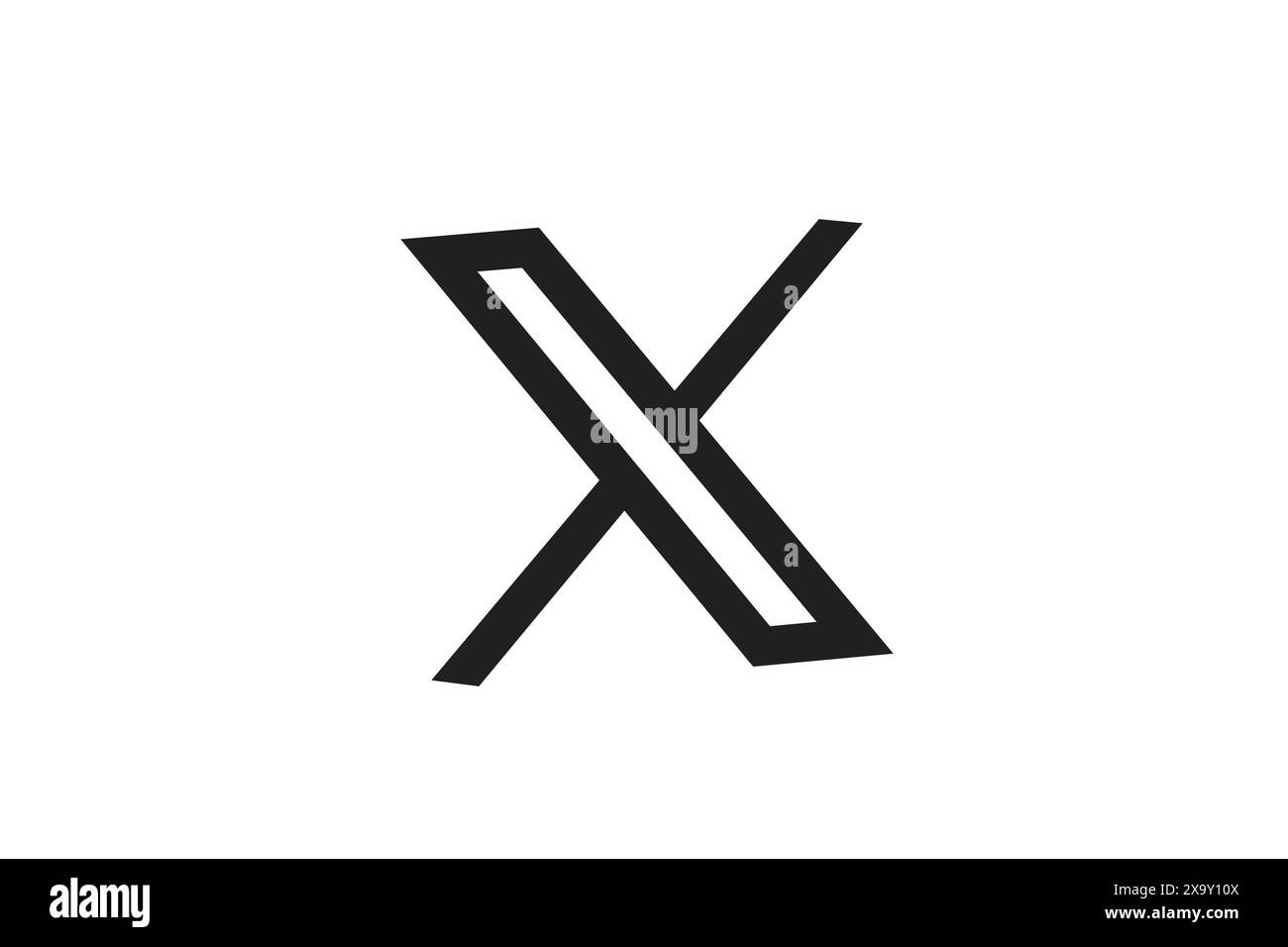 Collection d'icônes de logo de réseau social Twitter. X nouveau logo icône twitter Illustration de Vecteur