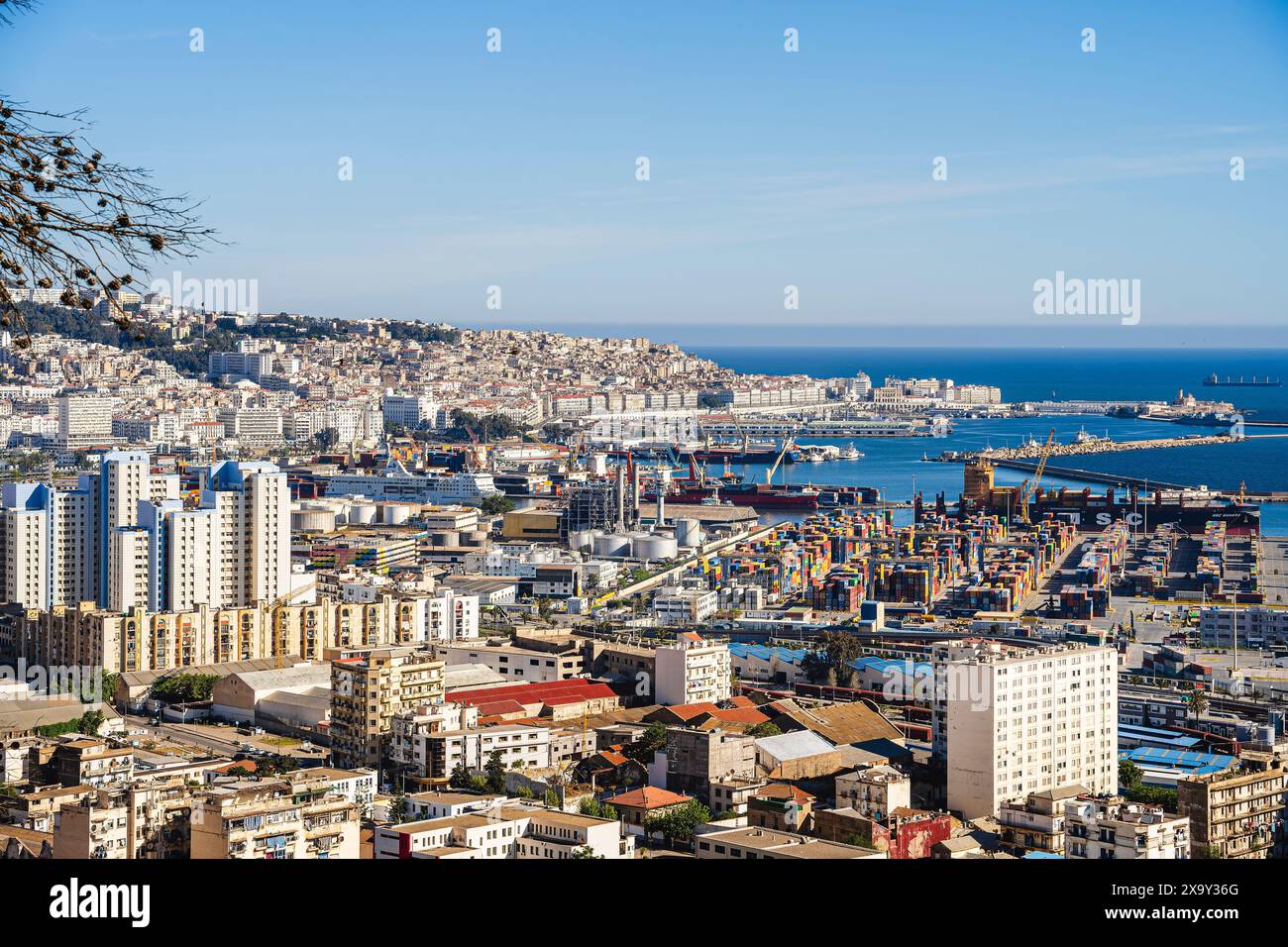 Paysage urbain d'Alger, Algérie, image HDR Banque D'Images