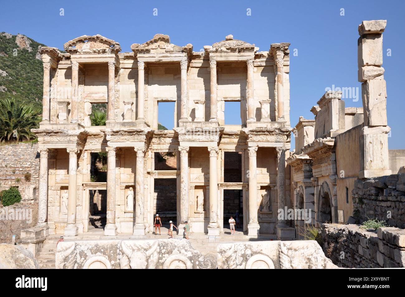 Bibliothèque de Celsus, Éphèse, Selcuk, province d'Izmir, Turquie Banque D'Images