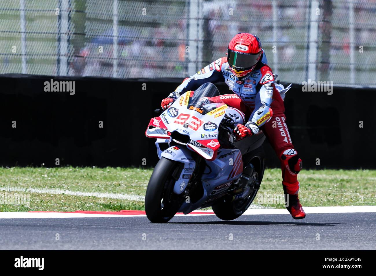 Marc Marquez d'Espagne et Gresini Racing MotoGP vus en action lors du MotoGP GP7 Gran Premio d'Italia Brembo - Sprint Race au Mugello circuit. (Photo Fabrizio Carabelli / SOPA images/SIPA USA) Banque D'Images