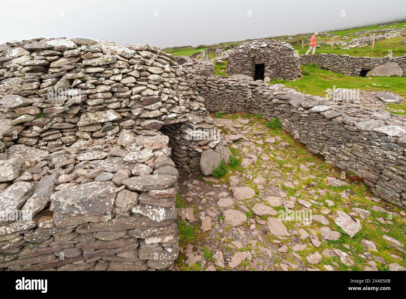 La péninsule de Dingle Comté de Kerry Irlande Dunbeg Fort Banque D'Images