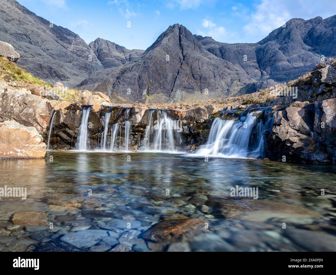 Les pittoresques Fairy Pools sur l'île de Skye Banque D'Images Les pittoresques Fairy Pools sur l'île de Skye Banque D'Images