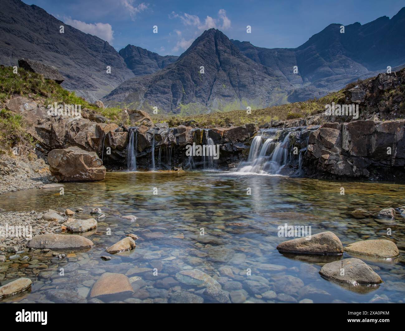 Les pittoresques Fairy Pools sur l'île de Skye Banque D'Images Les pittoresques Fairy Pools sur l'île de Skye Banque D'Images