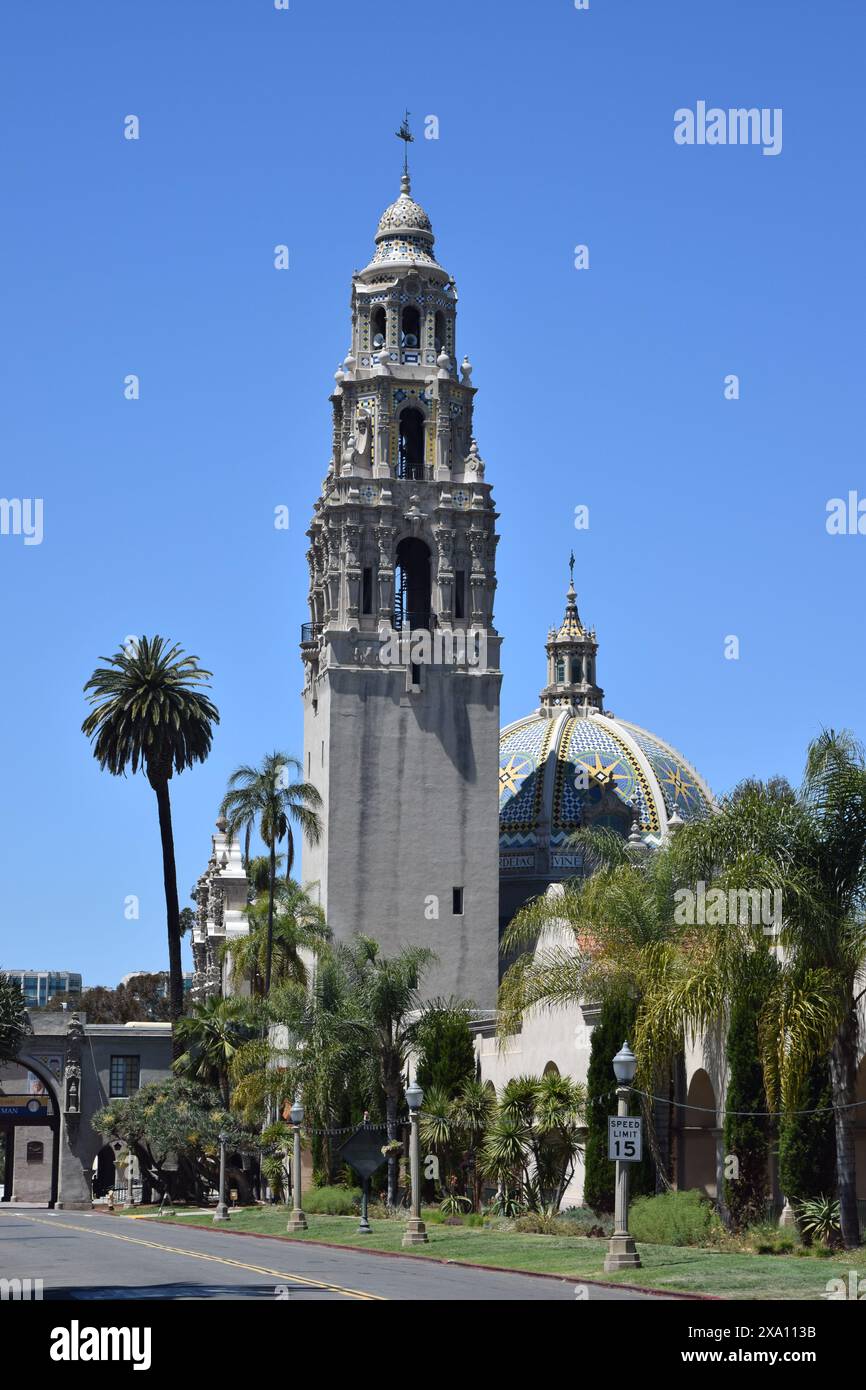 Une vue panoramique sur Balboa Park à San Diego, Californie. Banque D'Images