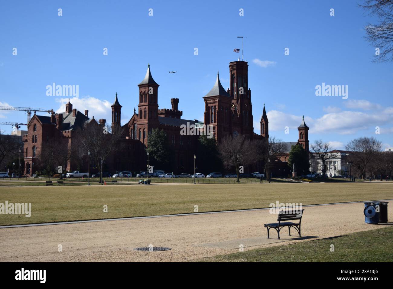 L'emblématique château de Smithsonian, un monument historique de Washington Banque D'Images