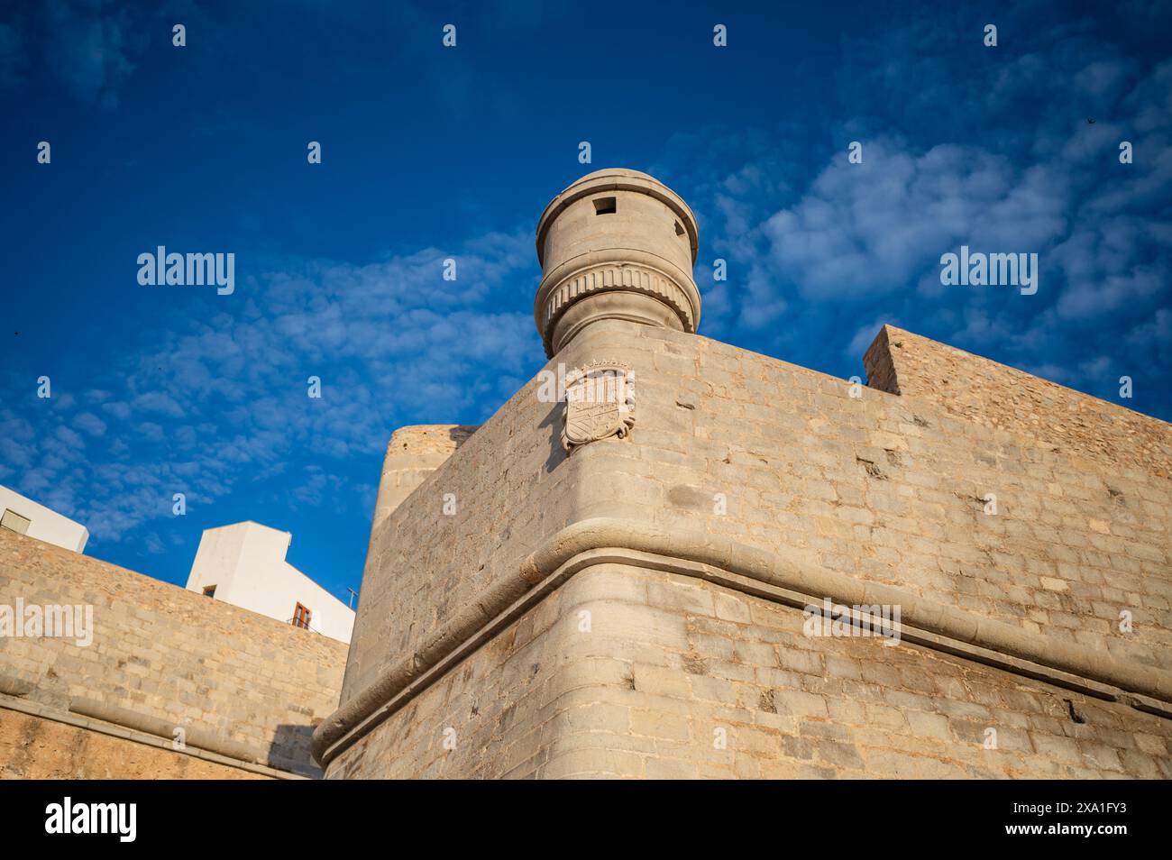 Château de papa Luna à Peñiscola, Castellon, Communauté valencienne, Espagne Banque D'Images