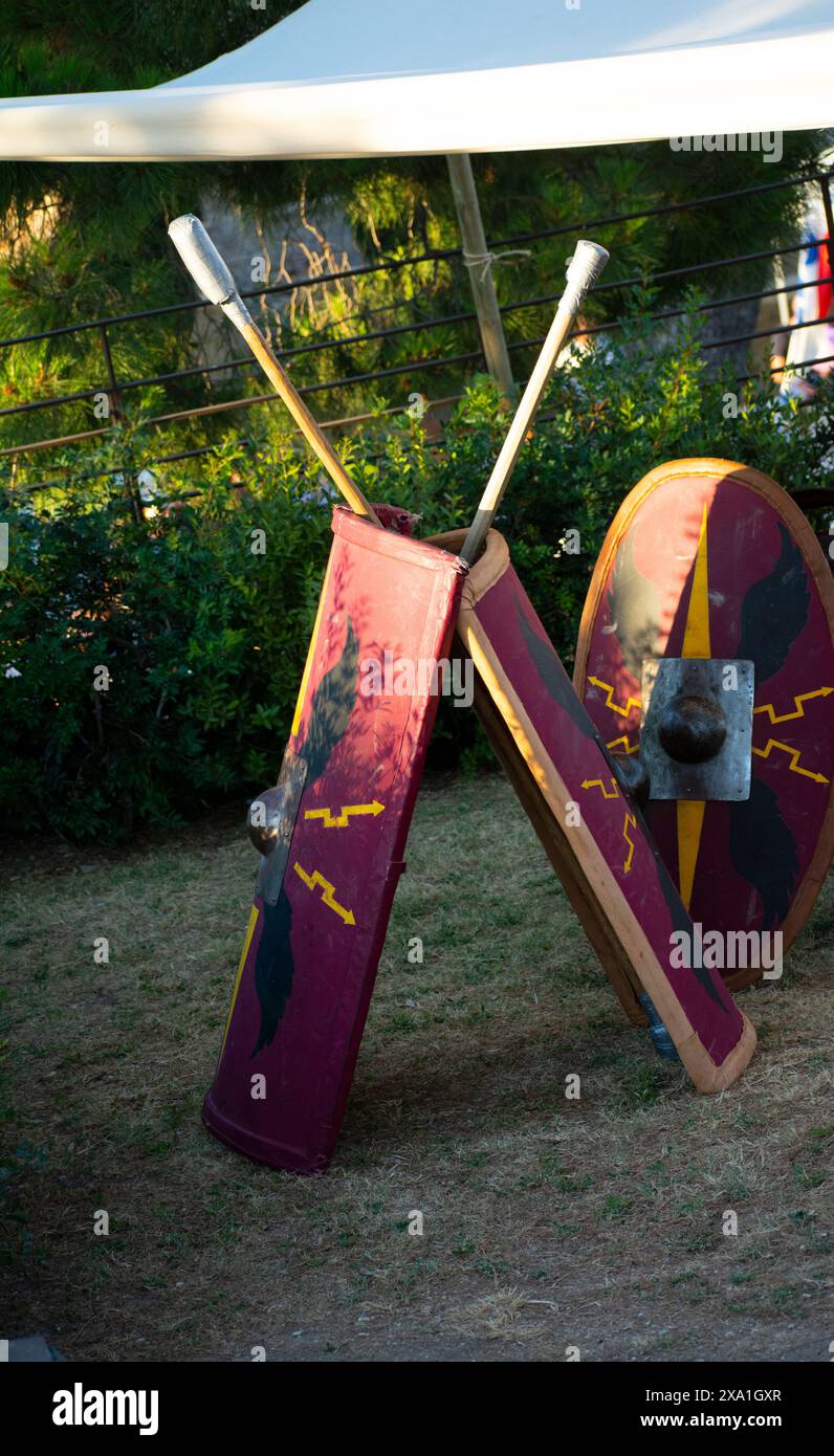 Un festival de reconstruction historique de l'Empire romain, Fano dei Cesari Banque D'Images Un festival de reconstruction historique de l'Empire romain, Fano dei Cesari Banque D'Images