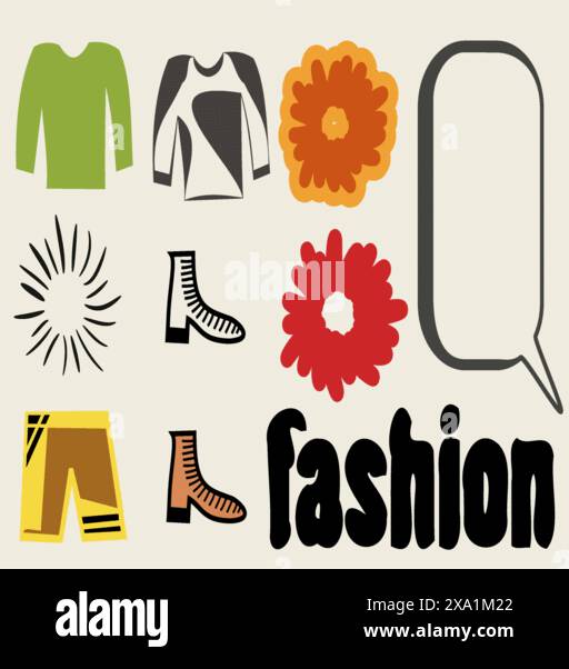 Illustration vectorielle de l'ensemble d'accessoires pour femmes. Collection mode été. Illustration de Vecteur