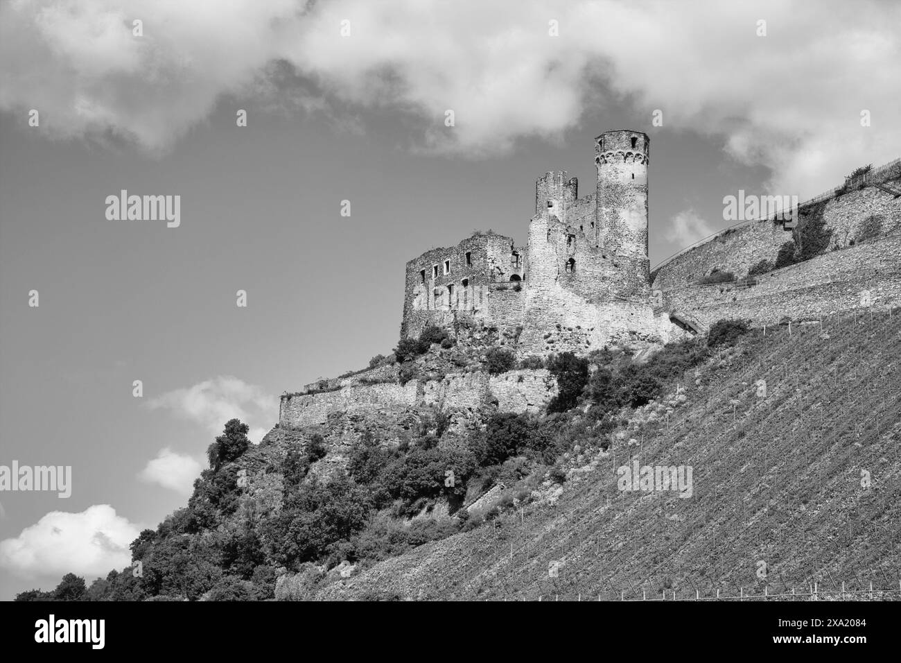 Le Rhuin du château fort d'Ehrenfels, Allemagne Banque D'Images