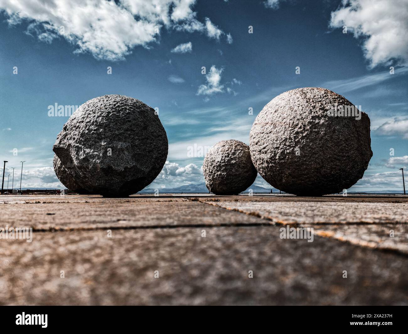Les sphères de pierre dans le North Ayrshire, en Écosse Banque D'Images