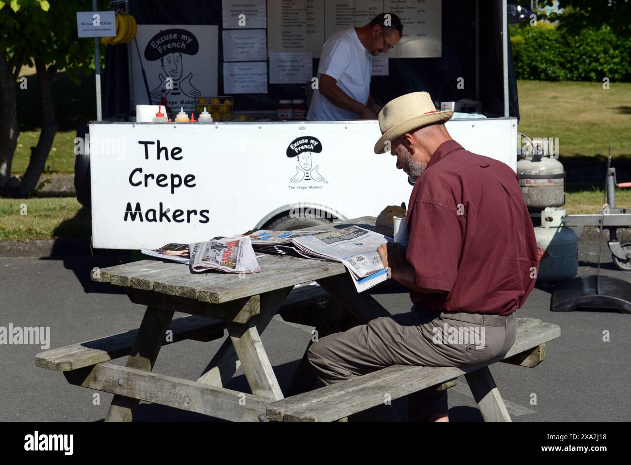 Marché agricole de Wairarapa à Masterton, Nouvelle-Zélande. Banque D'Images