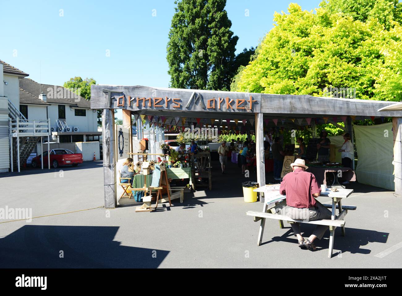 Marché agricole de Wairarapa à Masterton, Nouvelle-Zélande. Banque D'Images