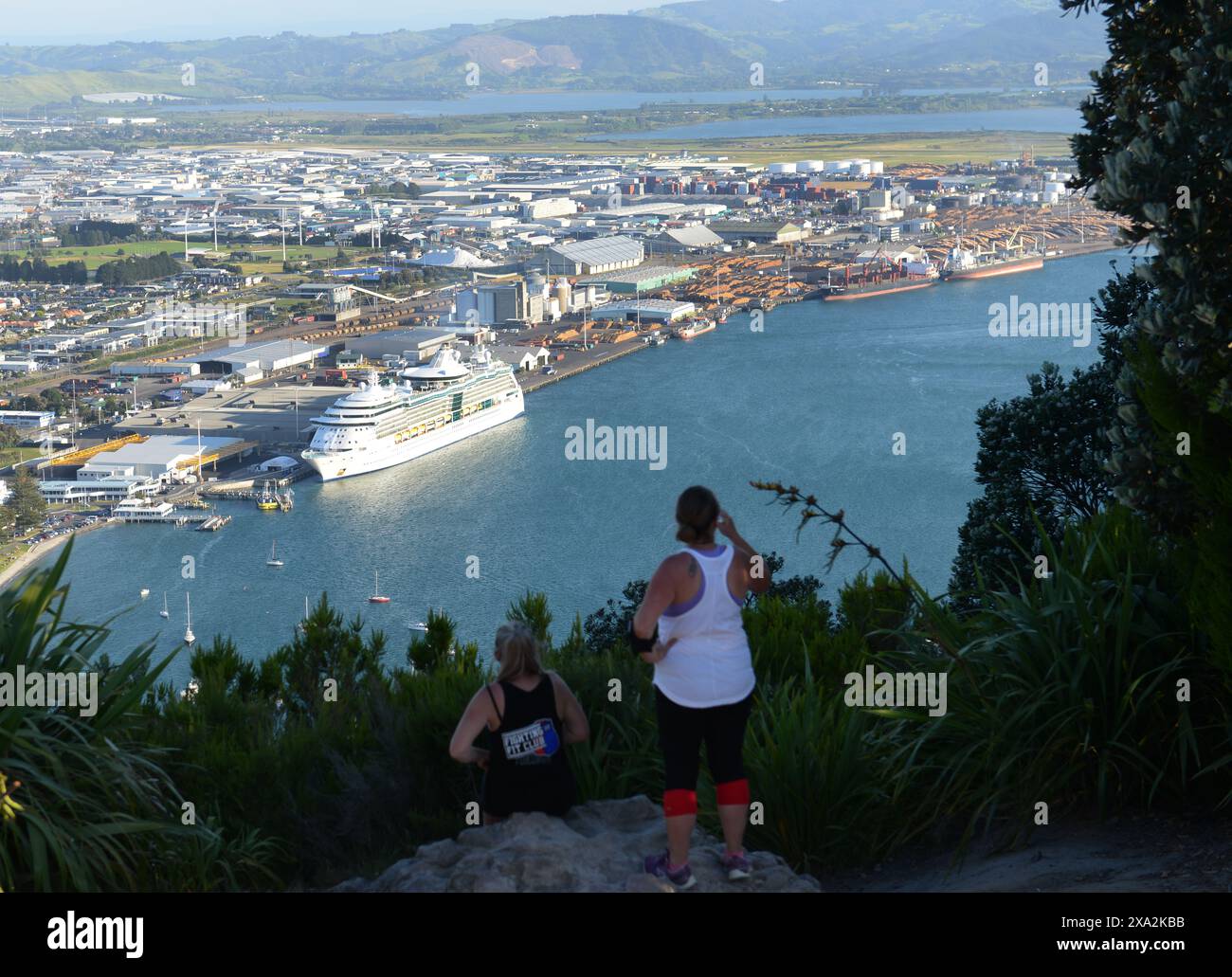 Belles vues depuis le mont Maunganui à Tauranga, Nouvelle-Zélande. Banque D'Images