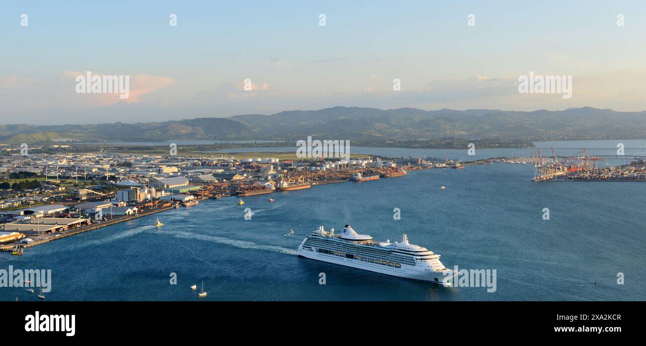 Belles vues depuis le mont Maunganui à Tauranga, Nouvelle-Zélande. Banque D'Images