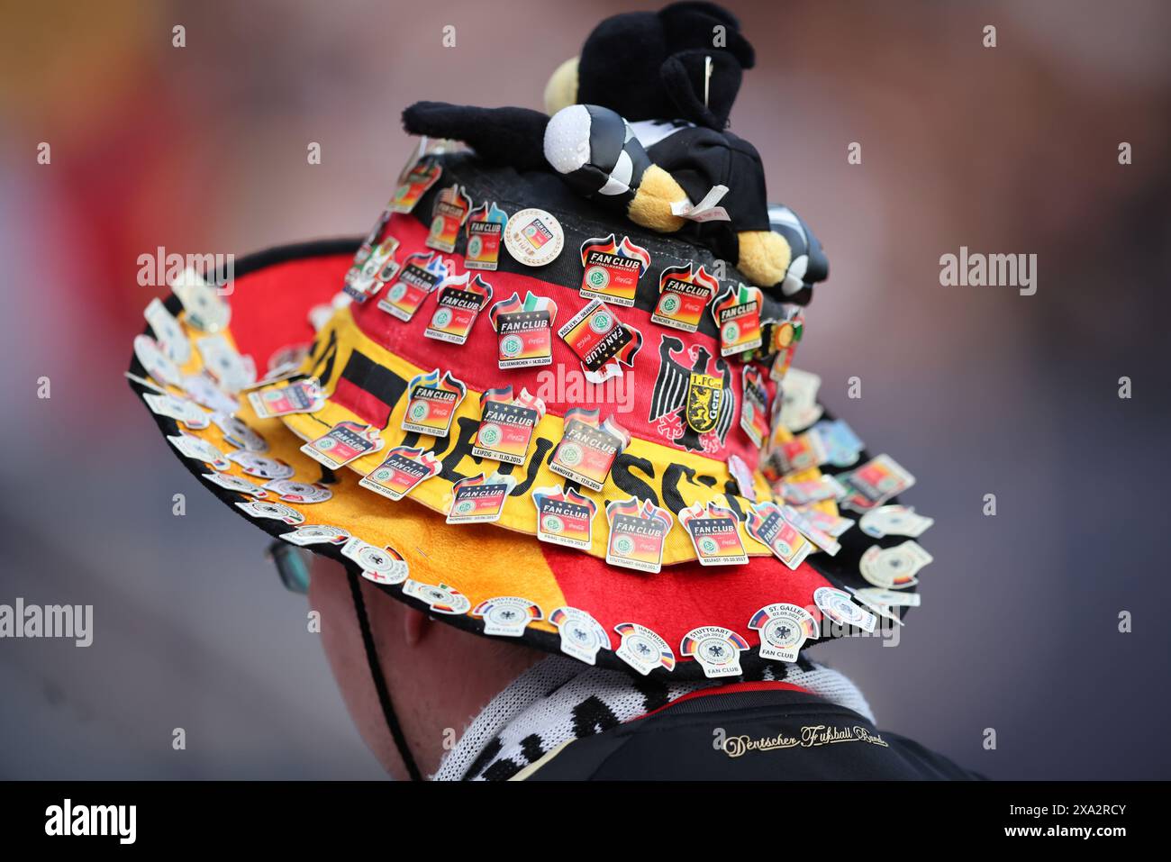 NUREMBERG, ALLEMAGNE - 03 JUIN : fan d'Allemagne lors du match amical international entre l'Allemagne et l'Ukraine au Max-Morlock-Stadion le 03 juin 2024 à Nuremberg, Allemagne. © diebilderwelt / Alamy Stock Banque D'Images