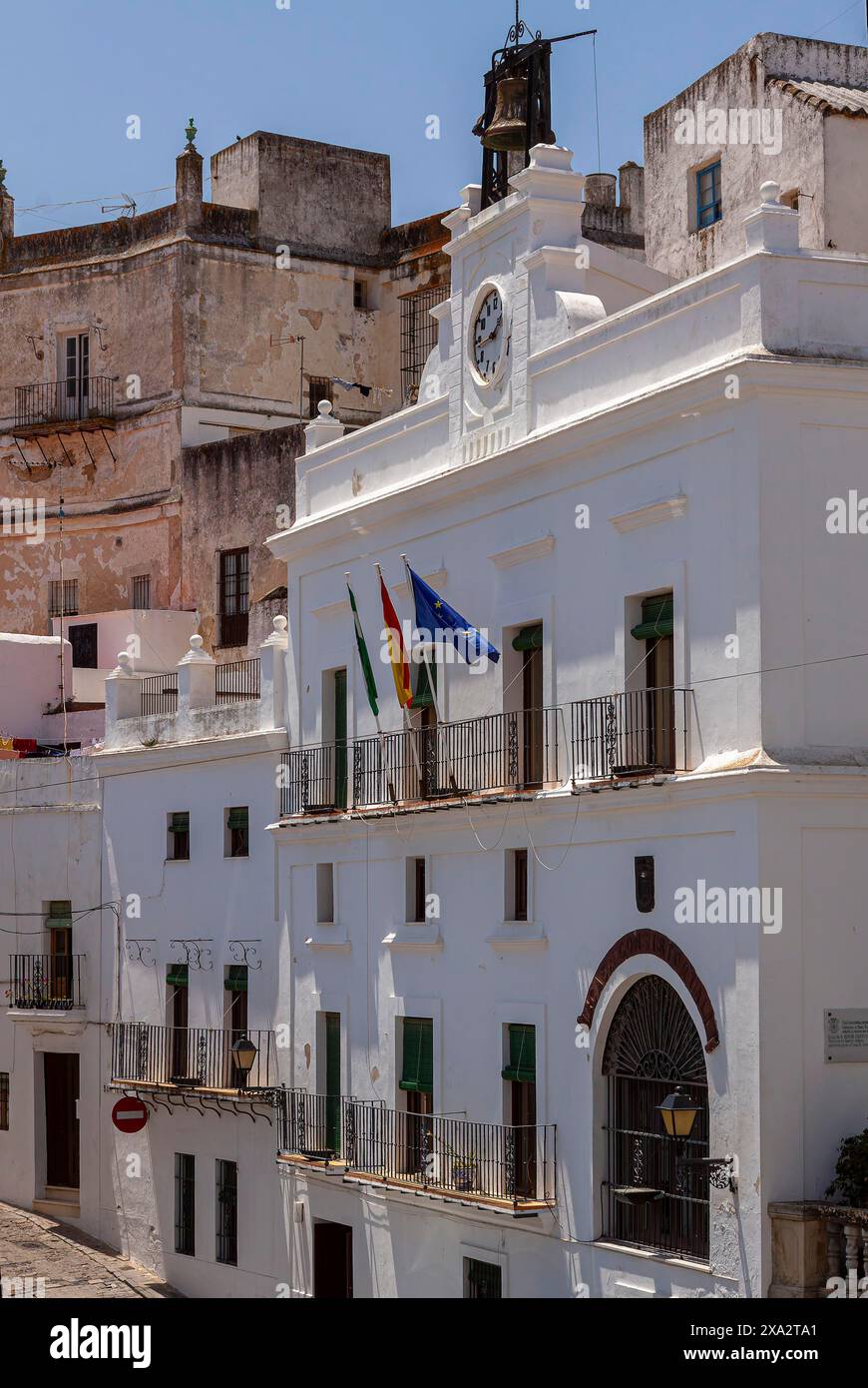 Mairie de Vejer, Andalousie, Espagne Banque D'Images