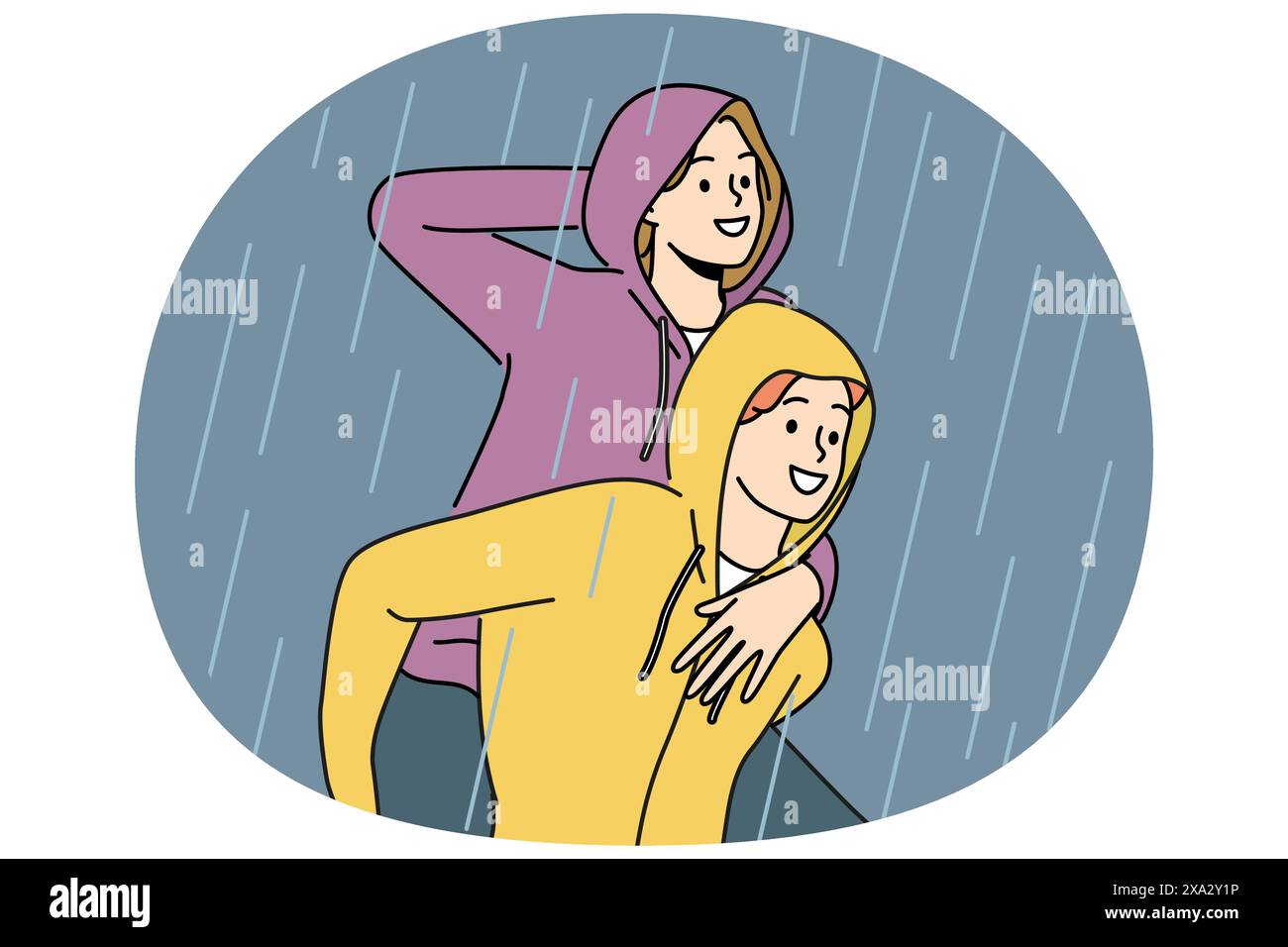 sous la pluie avec toi