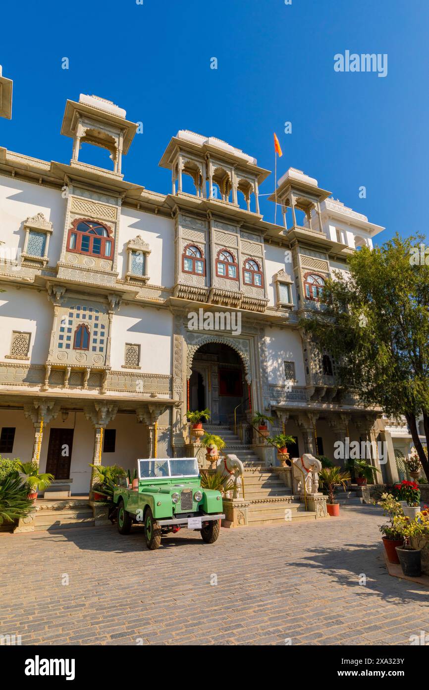 Hotel Amet Haveli, Udaipur, Rajasthan, Inde, Asie du Sud. Banque D'Images