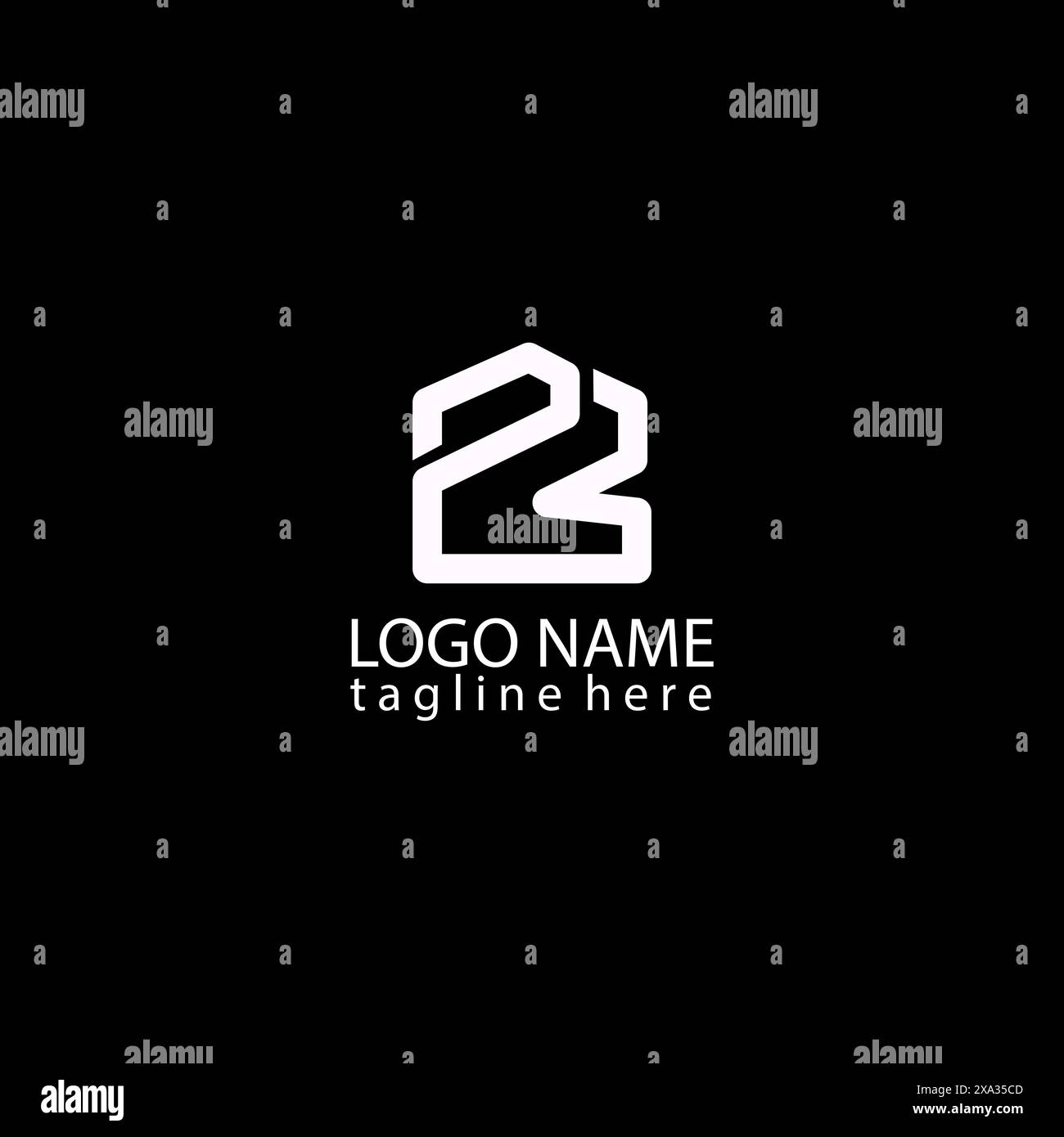 Lettre initiale PB construction concept conception de logo vectoriel Illustration de Vecteur