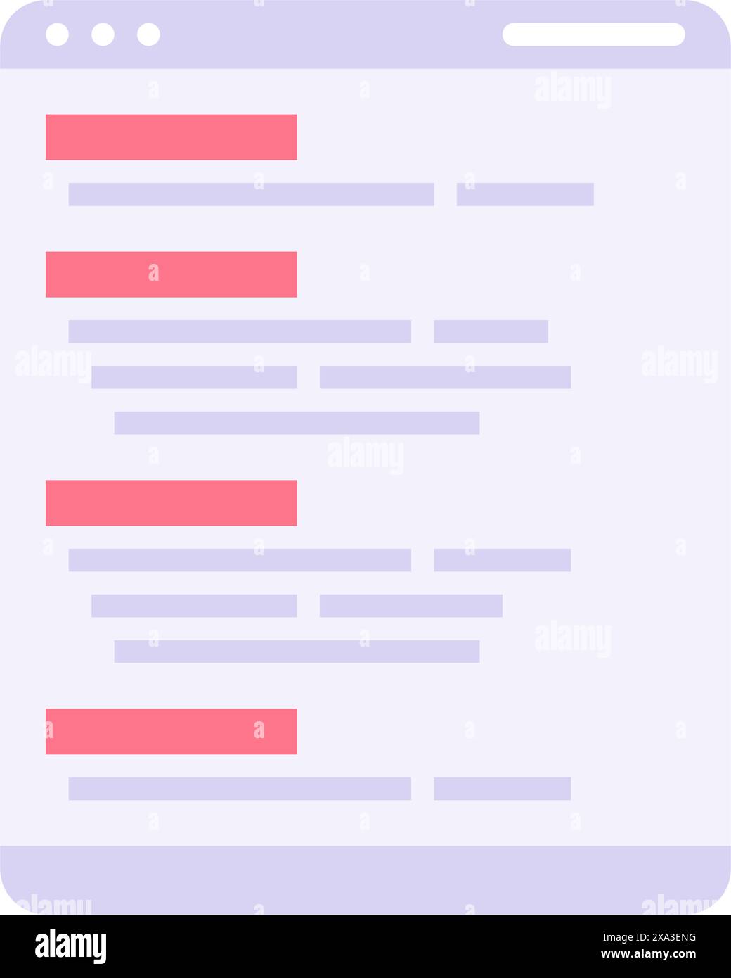 Illustration plate de vecteur d'icône simple de site Web de codage. Développement de code de programmation isolé sur blanc. Illustration de Vecteur