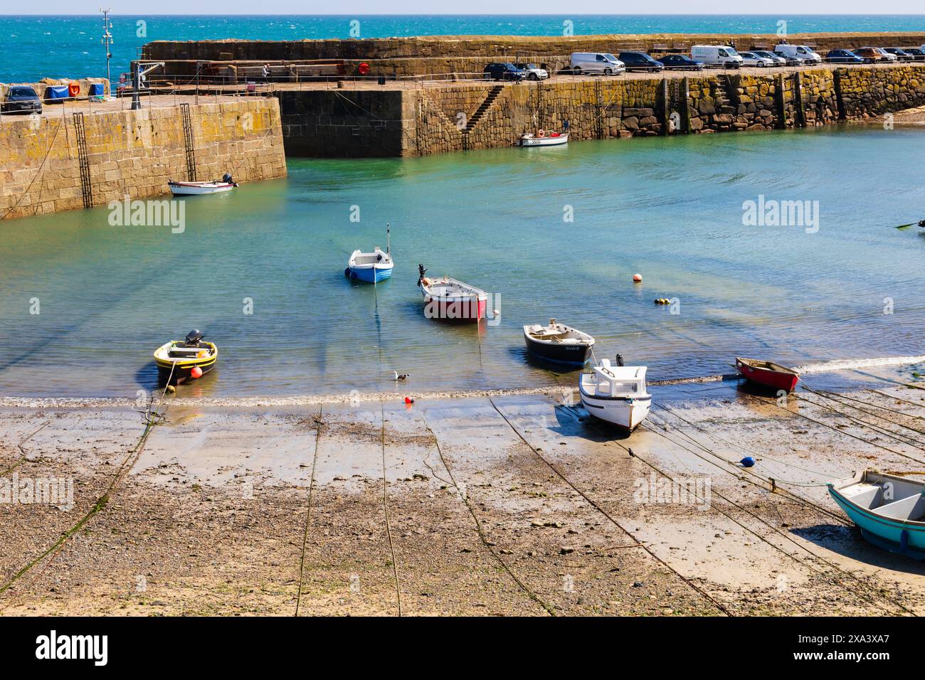 Le pittoresque village de pêcheurs de Mousehole, Cornouailles, West Country, Angleterre Banque D'Images