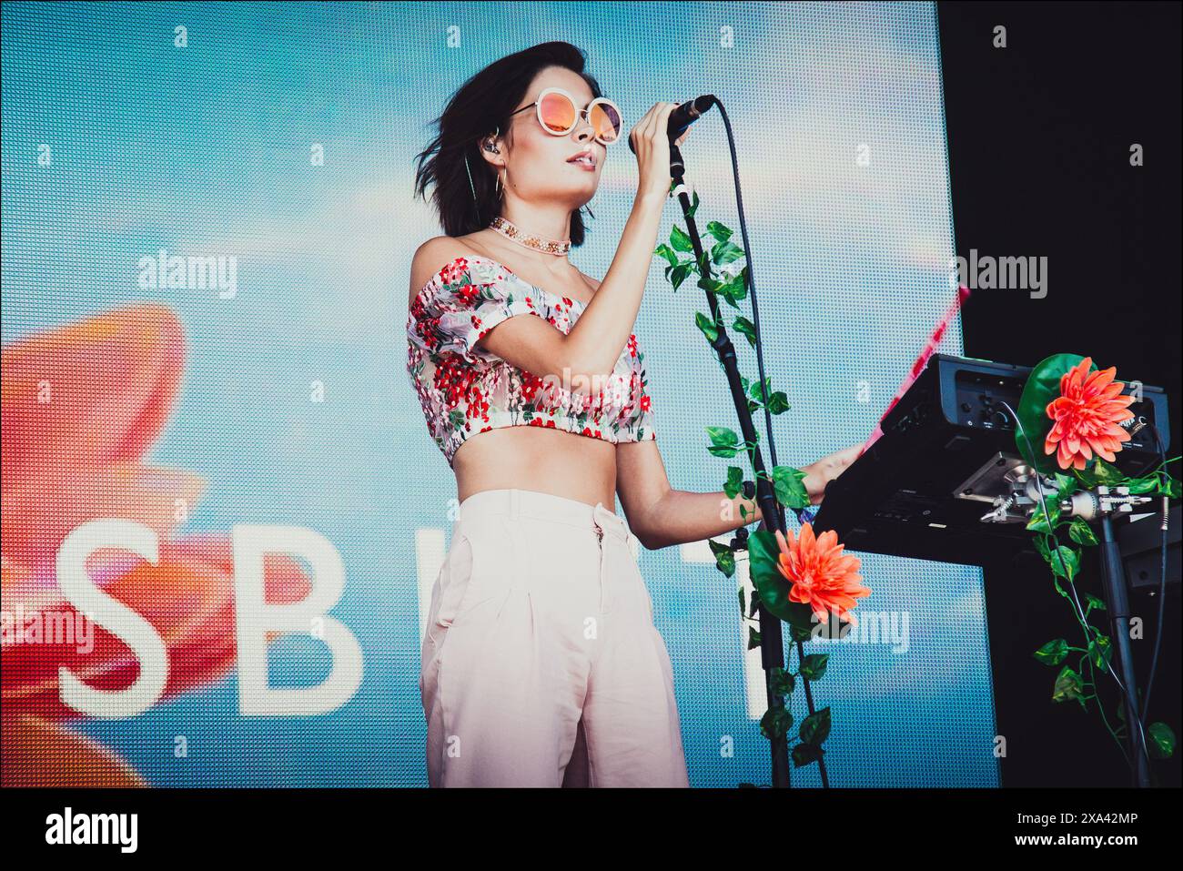 Nina Nesbitt lors d'été britannique Barclaycard dans Hyde Park - 2 juillet 2017 Banque D'Images