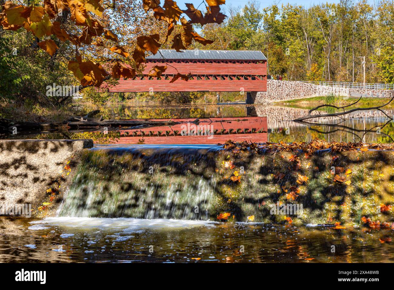 Pont couvert de Sachs à Gettysburg PA Banque D'Images