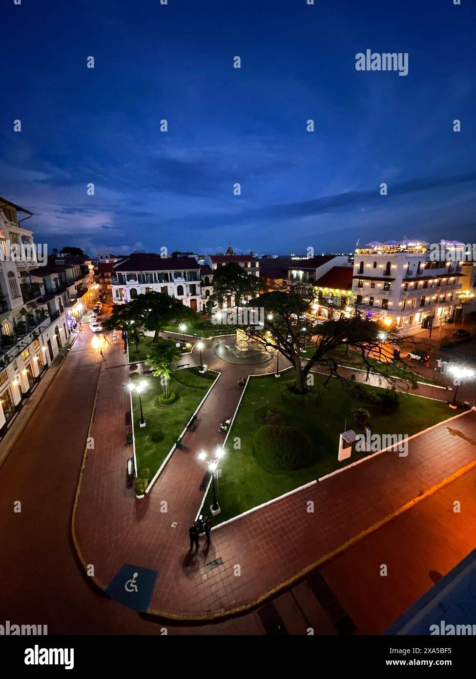 Une vue aérienne d'une vieille ville de Panama City Banque D'Images