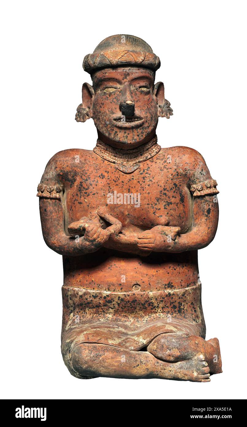 Figure assise féminine - Mexique, Nayarit 100 BCE–300 ce Banque D'Images