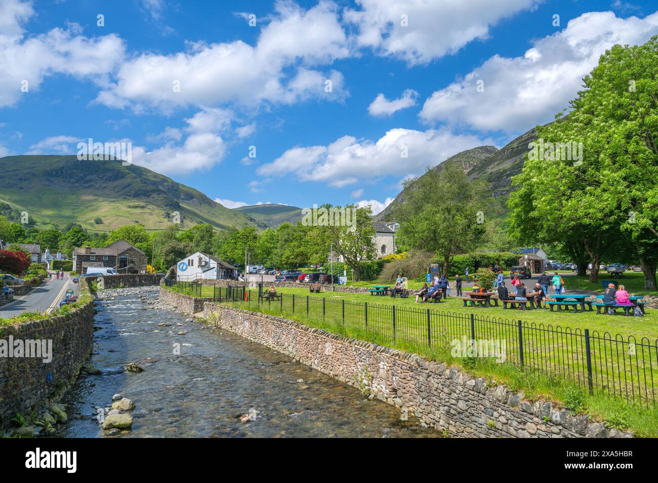 Vue depuis le pont sur Ulls Water, Glenridding, Ullswater, Lake District, Cumbria, ROYAUME-UNI Banque D'Images