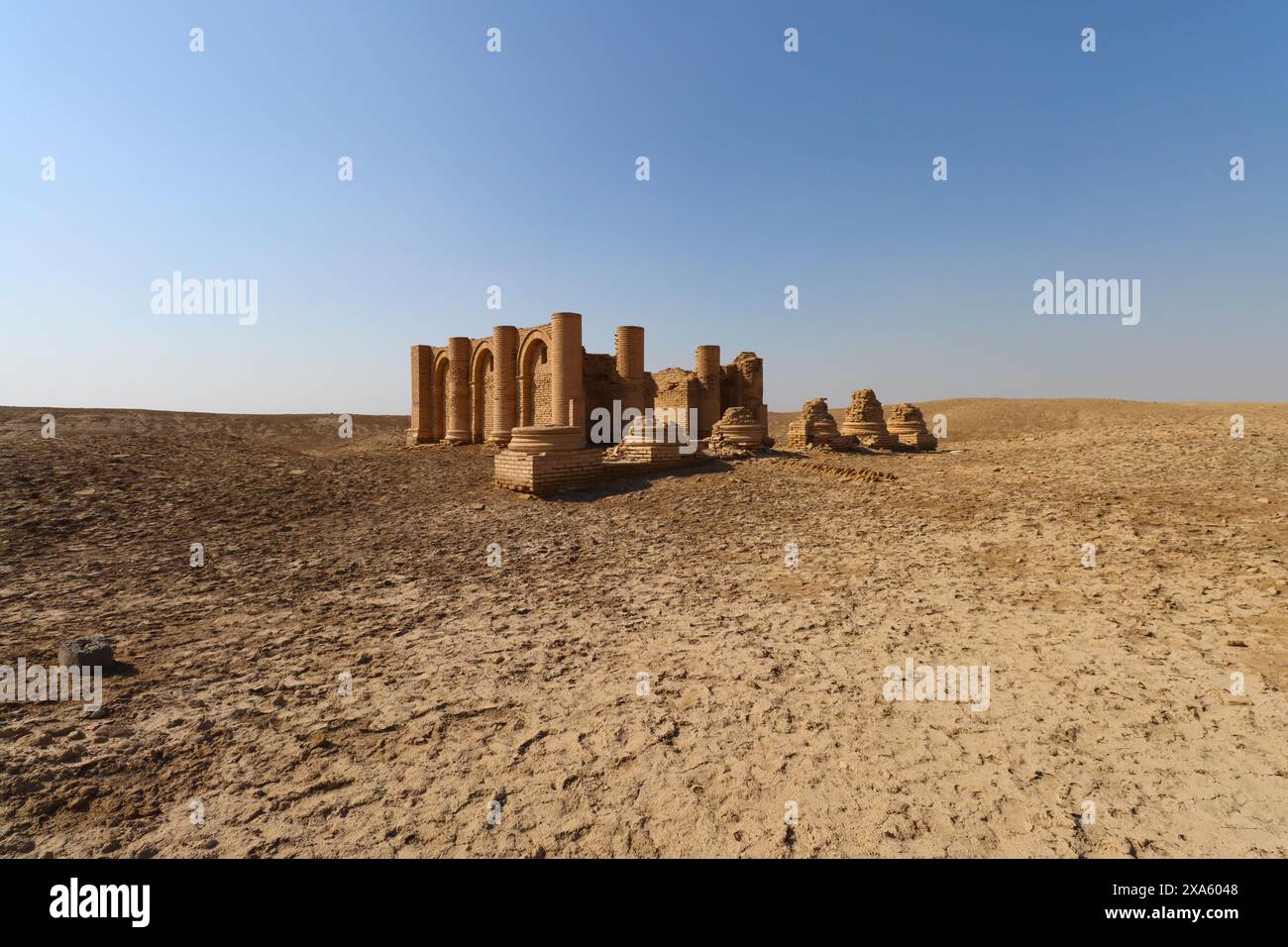 Une vue panoramique de la mosquée Minaret à Samarra en Irak Banque D'Images