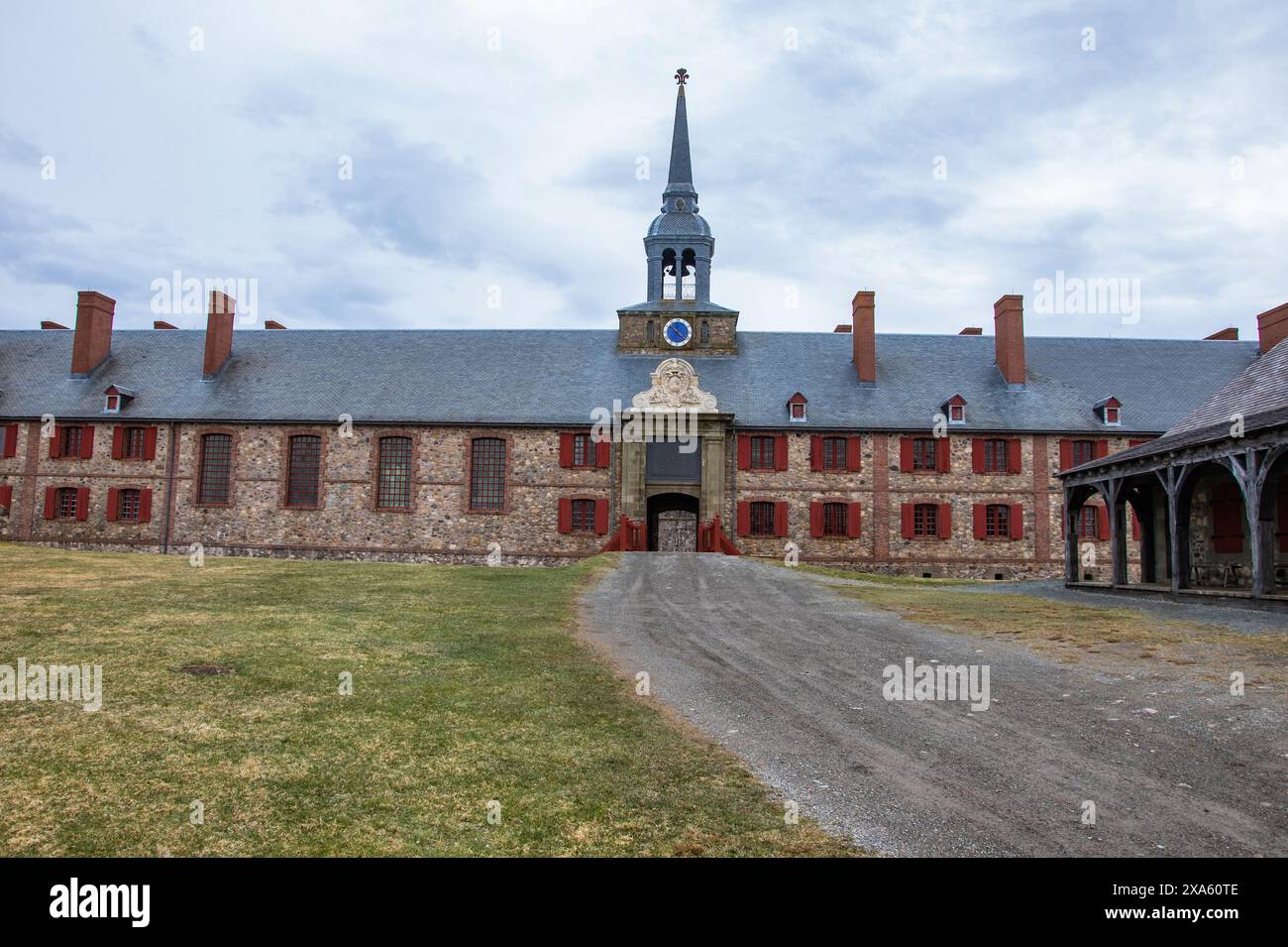 Chapelle militaire à la forteresse de Louisbourg, Nouvelle-Écosse, Canada Banque D'Images