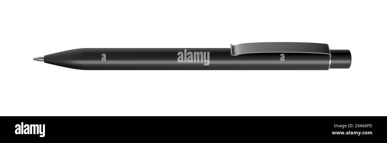 Stylo isolé sur fond blanc. illustration 3d. Banque D'Images