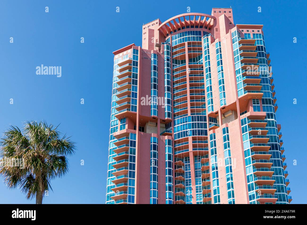 Bâtiment de tour de condo à South Beach Miami Beach Floride Banque D'Images