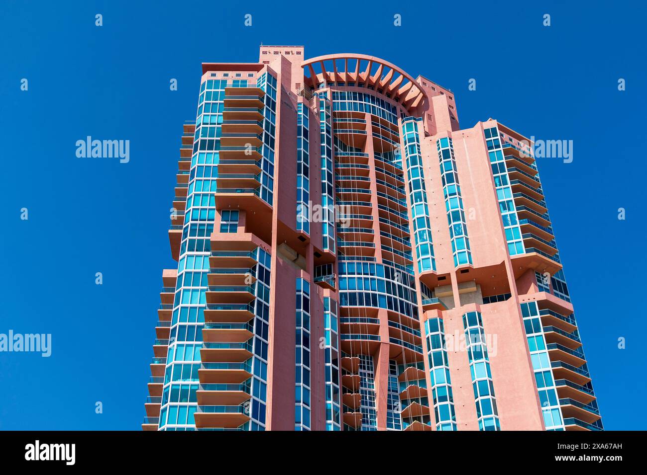 Bâtiment de tour de condo à South Beach Miami Beach Floride Banque D'Images