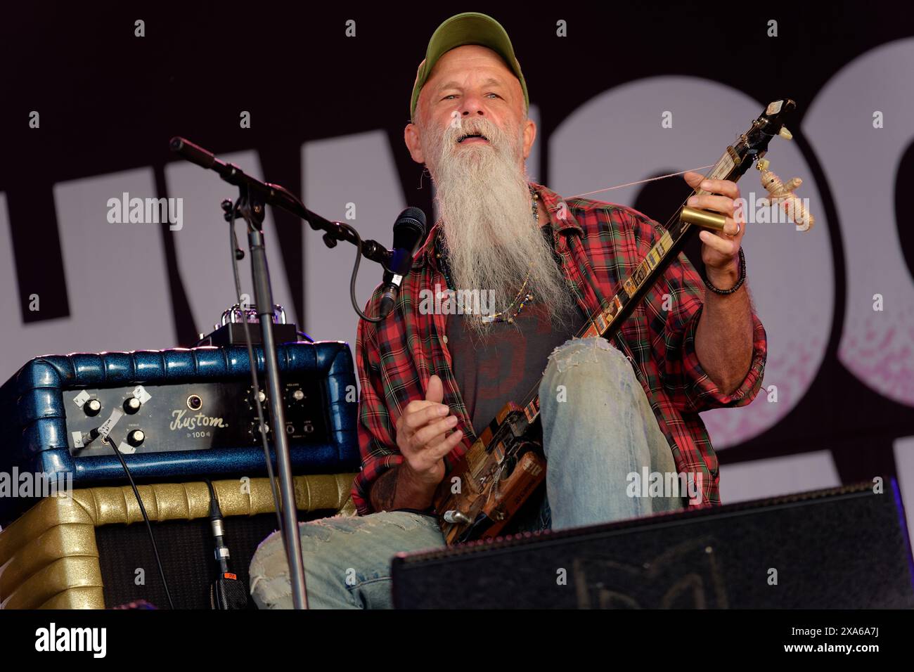 Seasick Steve, Wychwood Festival, Cheltenham, Gloucestershire, Royaume-Uni, 31/05/2024, Credit:Michael Palmer/Alamy Live News Banque D'Images