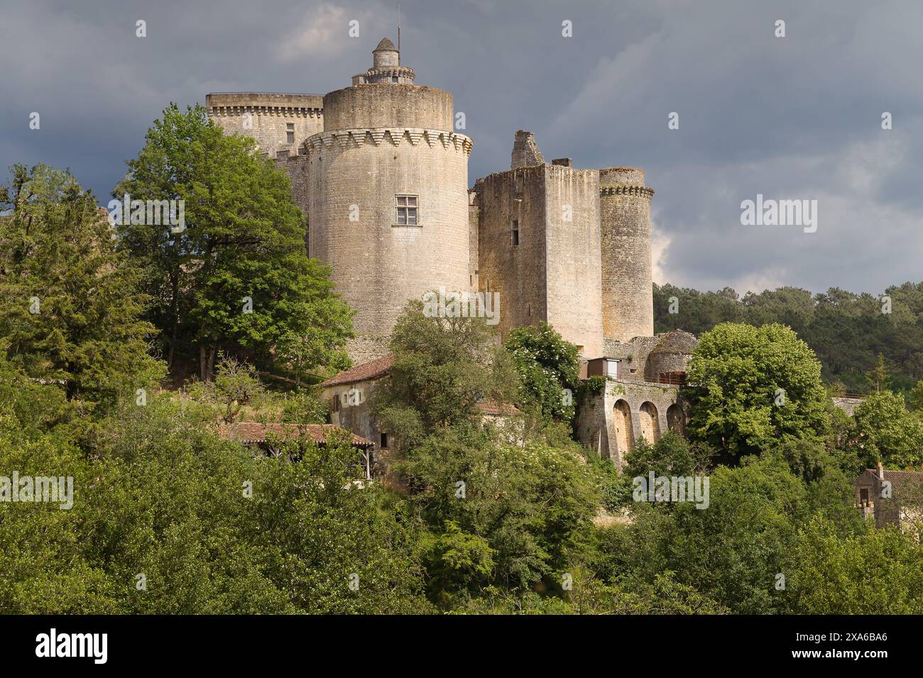 Château de Bonaquil, Lot et Garonne, France. Banque D'Images