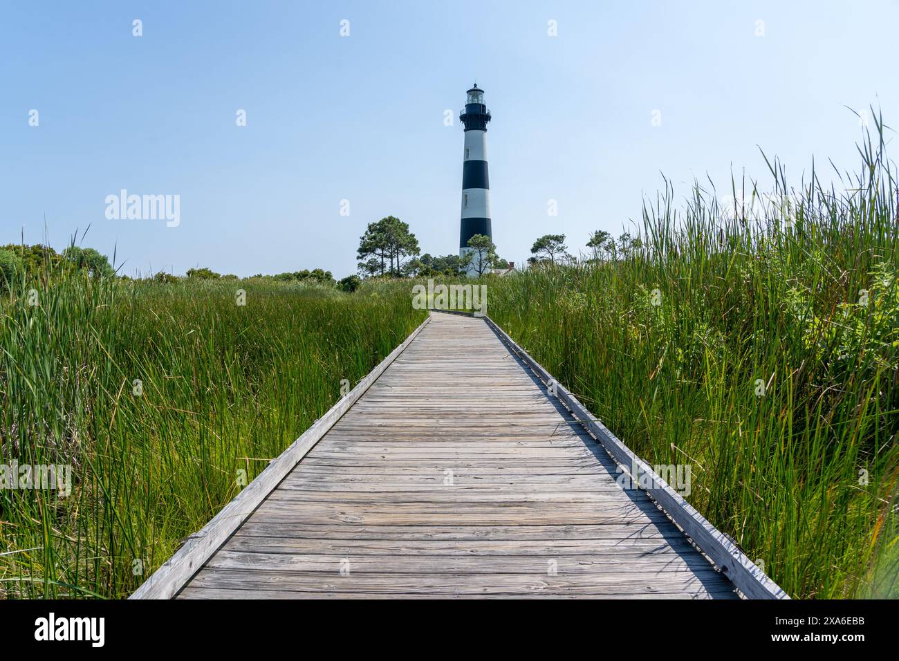 Le phare de Bodie Island à Nags Head, Caroline du Nord, États-Unis Banque D'Images